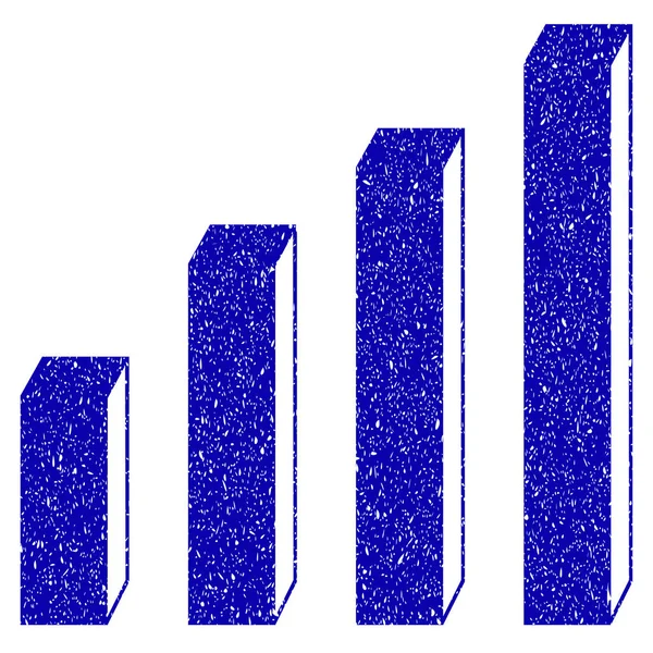 Gráfico de barras 3D Ícone Grunge marca d 'água — Vetor de Stock