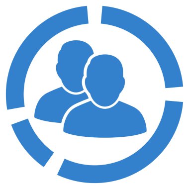 Kullanıcı diyagram düz vektör simgesi