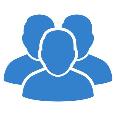 Kullanıcı grubu düz vektör simgesi