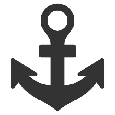 anchor düz vektör simgesi