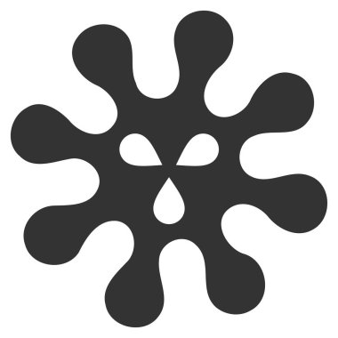 Virüs düz vektör simgesi