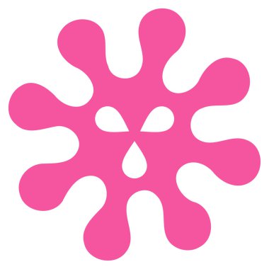 Virüs düz vektör simgesi