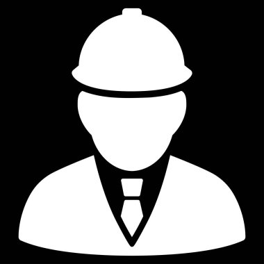 Mühendis düz vektör simgesi