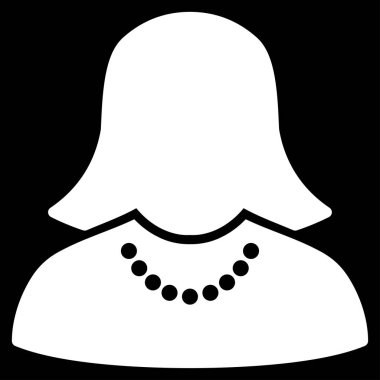 Kadın düz vektör simgesi