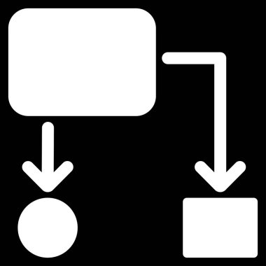 Akış şeması düz vektör simgesi