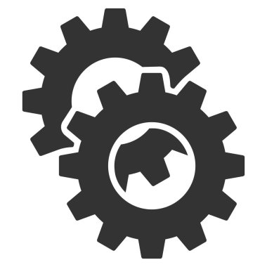 dişliler düz vektör simgesi