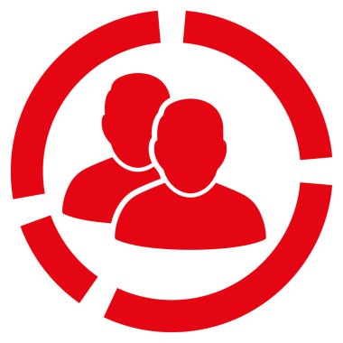 Kullanıcı diyagram düz vektör simgesi