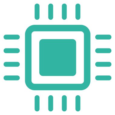 İşlemci Düz Vektör Simgesi