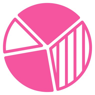 Pasta grafiği düz vektör simgesi