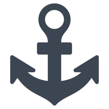 anchor düz vektör simgesi