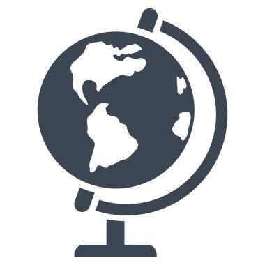 dünya düz vektör simgesi