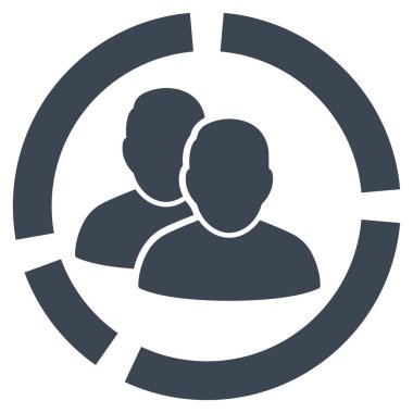 Kullanıcı diyagram düz vektör simgesi