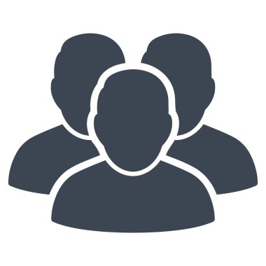 Kullanıcı grubu düz vektör simgesi