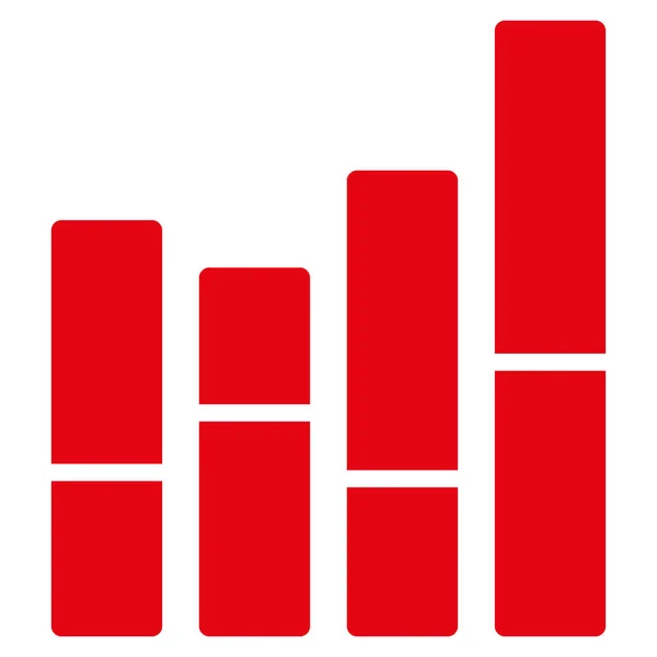 Staafdiagram platte Vector Icon — Stockvector