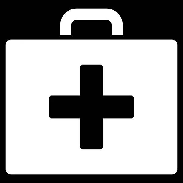Icona vettoriale piatta del sacchetto di primo soccorso — Vettoriale Stock