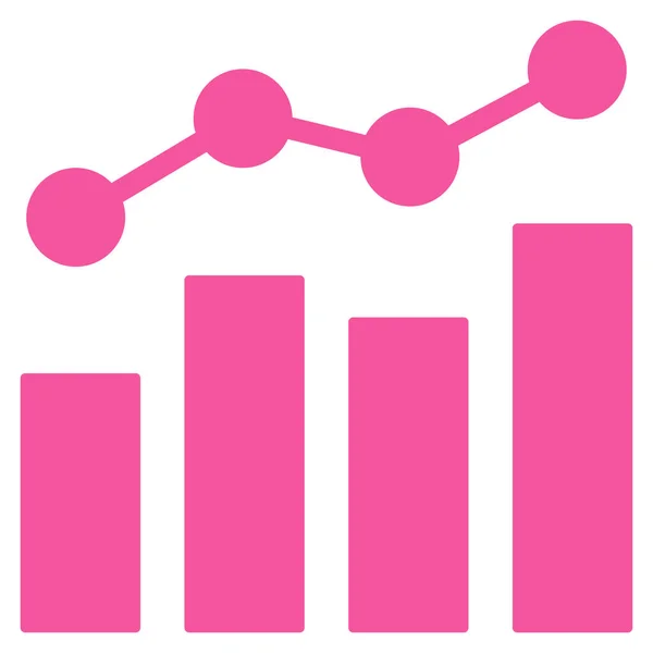 Statistiche Grafici Icona vettoriale piatta — Vettoriale Stock