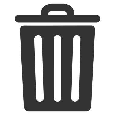 Çöp Kovası düz vektör simgesi