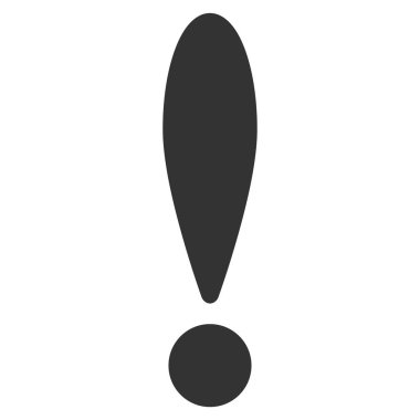 Ünlem işareti düz vektör simgesi