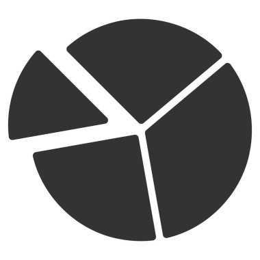 Pasta grafiği düz vektör simgesi