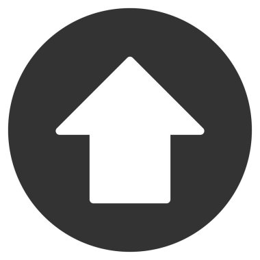 Yukarı ok düz vektör simgesi