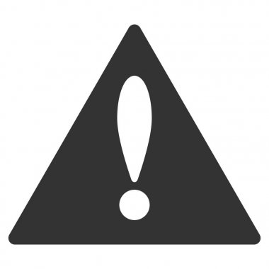 uyarı düz vektör simgesi