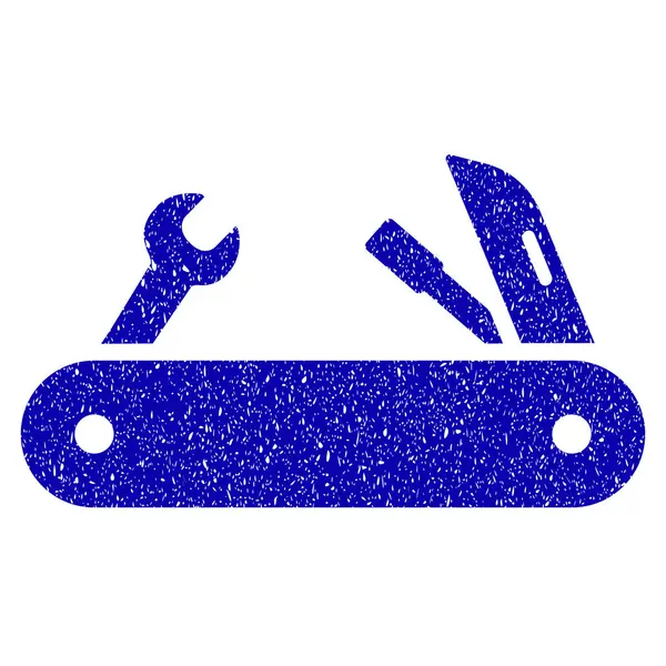 Multi-Tools Knife Icon Grunge Watermark — Stock Vector