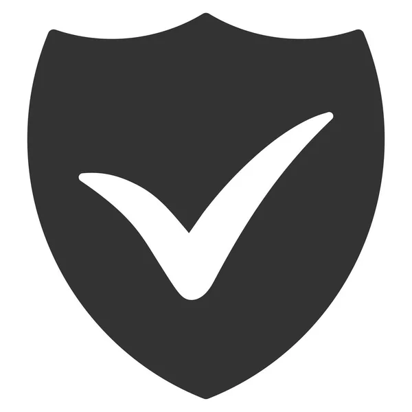 Shield Valid Flat Vector Icon — Stock Vector