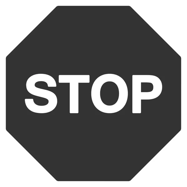 Stoppskylt platt vektor symbol — Stock vektor