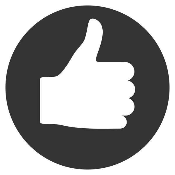 Thumb Up ícone vetorial plana — Vetor de Stock