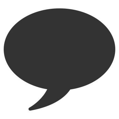 İleti balon düz vektör simgesi