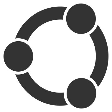 Ağ ilişkileri vektör simge düz