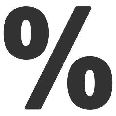 yüzde düz vektör simgesi