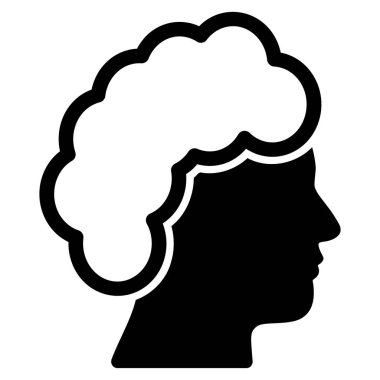 Sarışın profil düz vektör simgesi