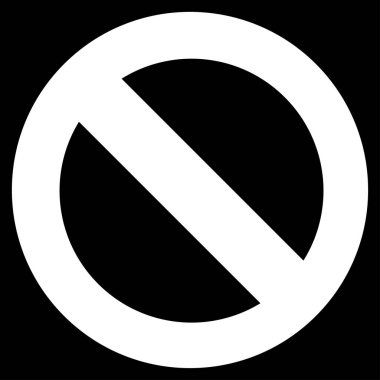 Hiçbir işaret düz vektör simgesi