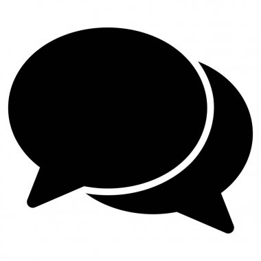 sohbet düz vektör simgesi