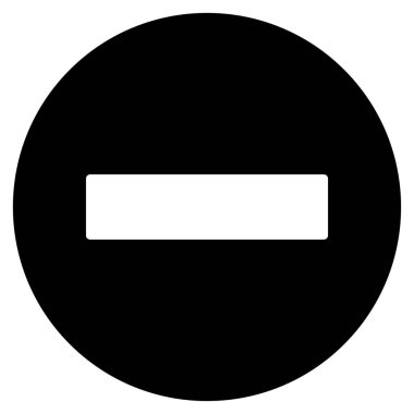 Yasak düz vektör simgesi