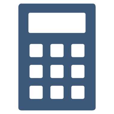 hesap makinesi düz vektör simgesi