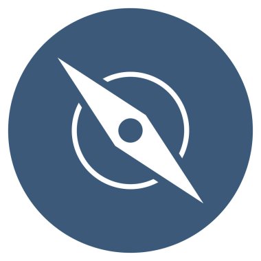 pusula düz vektör simgesi