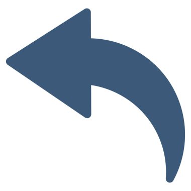 Düz vektör simgesi geri al