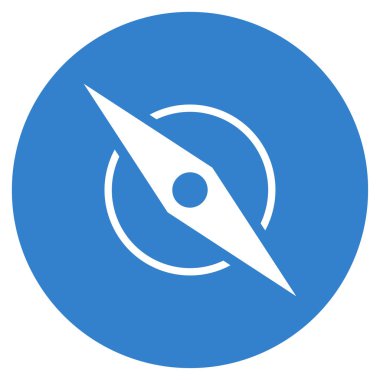 pusula düz vektör simgesi