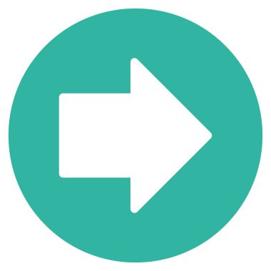 Sağ ok düz vektör simgesi