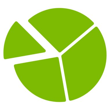 Pasta grafiği düz vektör simgesi