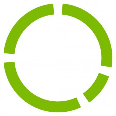 Yuvarlak diyagramı düz vektör simgesi