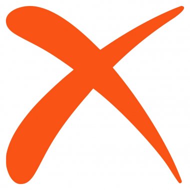 Düz vektör simge reddetmek