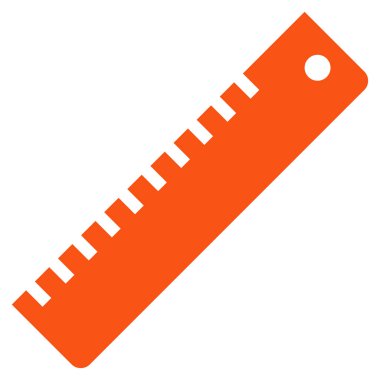 cetvel düz vektör simgesi