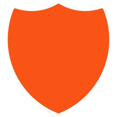 kalkan düz vektör simgesi