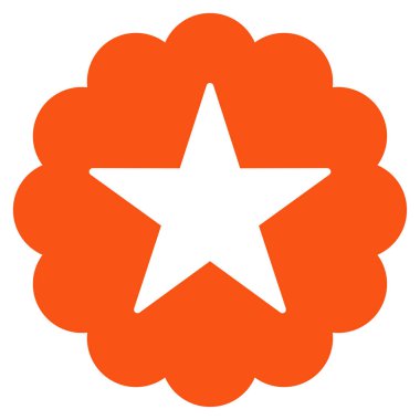 Yıldız kalite etiketi düz vektör simgesi