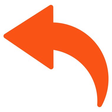 Düz vektör simgesi geri al