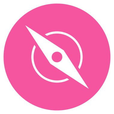 pusula düz vektör simgesi