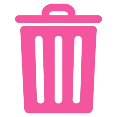 Çöp Kovası düz vektör simgesi